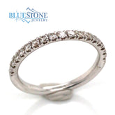 14K White Gold Diamond Band- Size 6.25